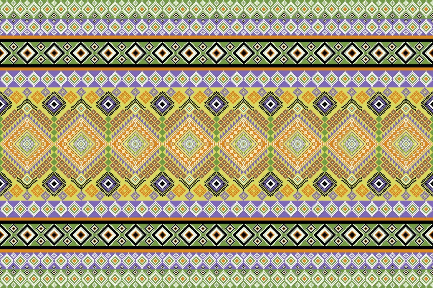 Seamless geometric ethnic asian oriental and tradition pattern design for texture and background. Silk and fabric pattern decoration for carpet, Thai clothing, wrapping and wallpaper vector