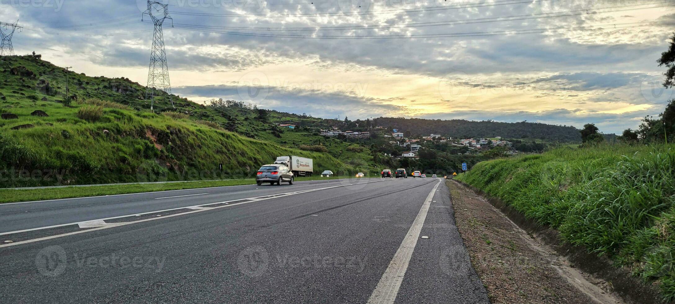 busy highway dom pedro first in the interior of brazil photo