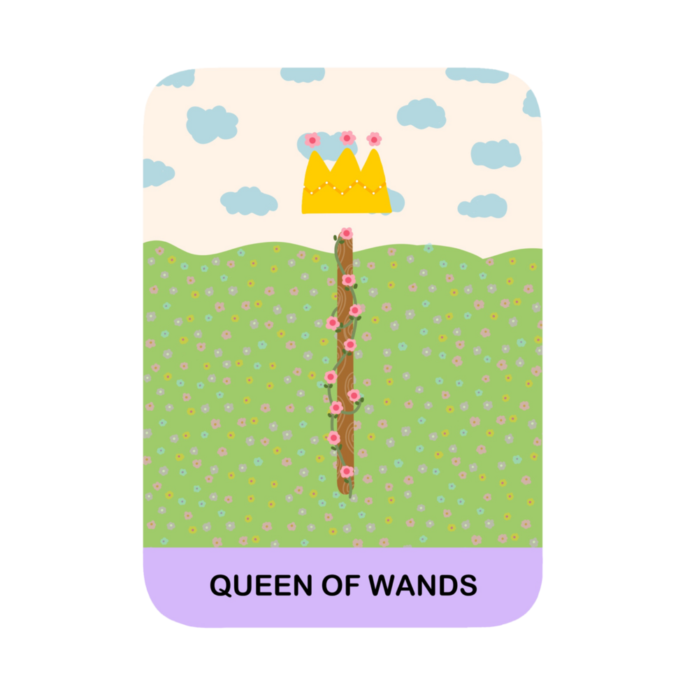 Queen of Wands , Tarot cards Wands Collection png