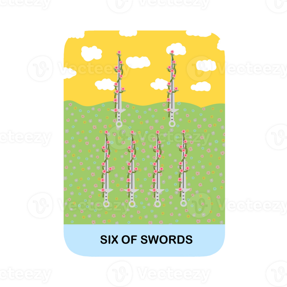 Six of Swords Tarot png