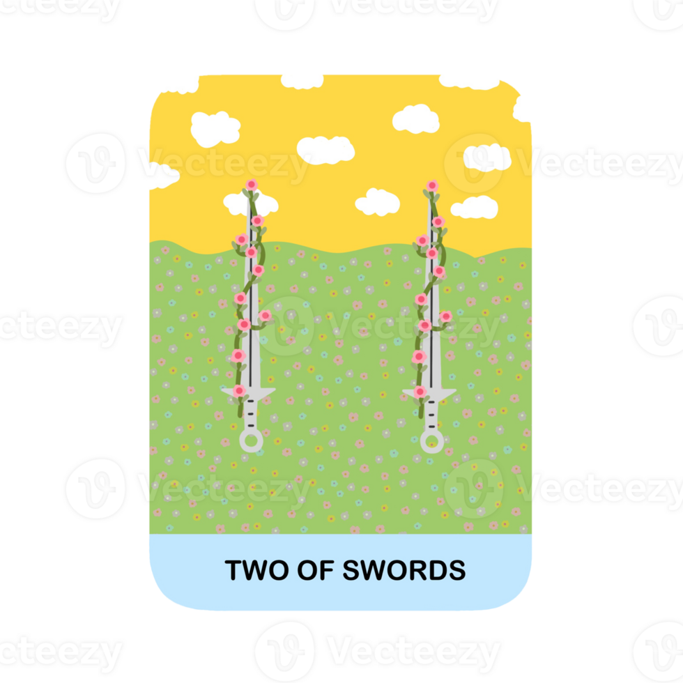 Two of Swords Tarot png