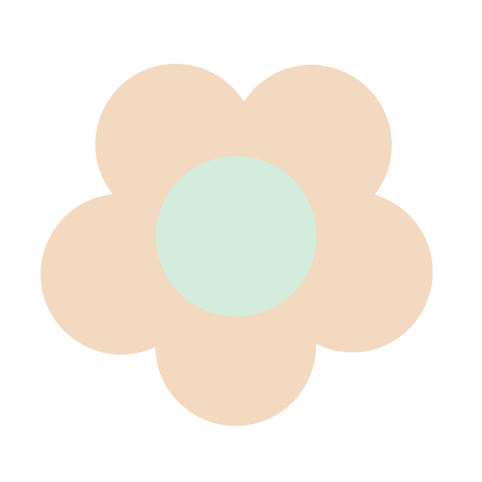 Soft Pink II Pastel Flower Doodle png