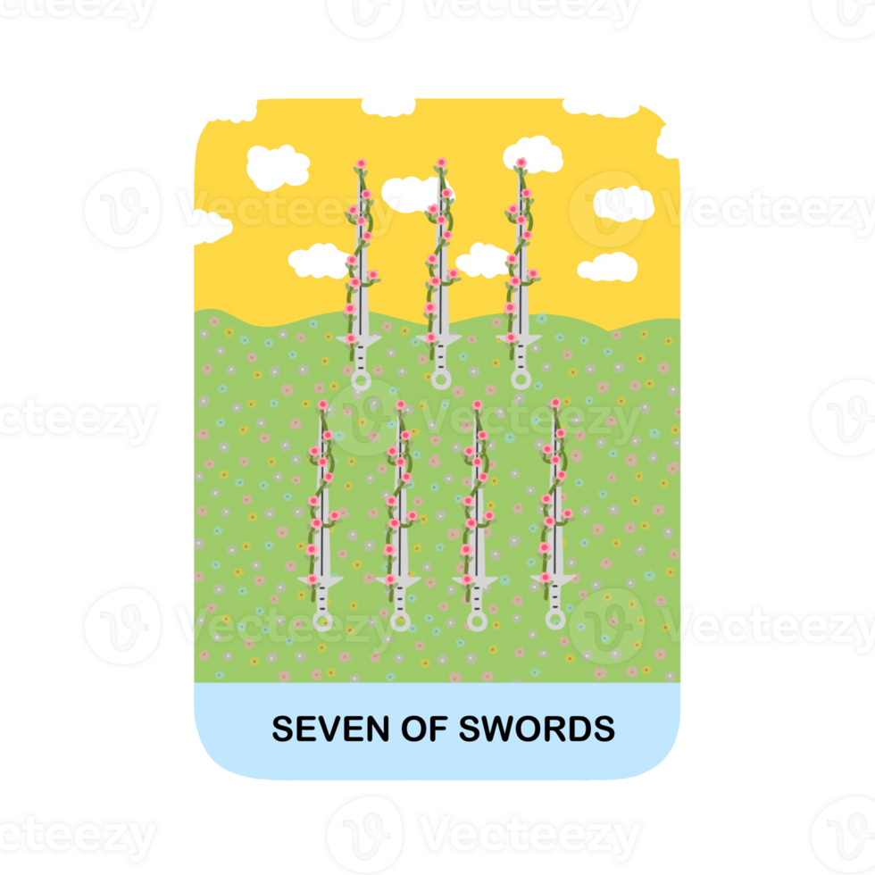 Seven of Swords Tarot png