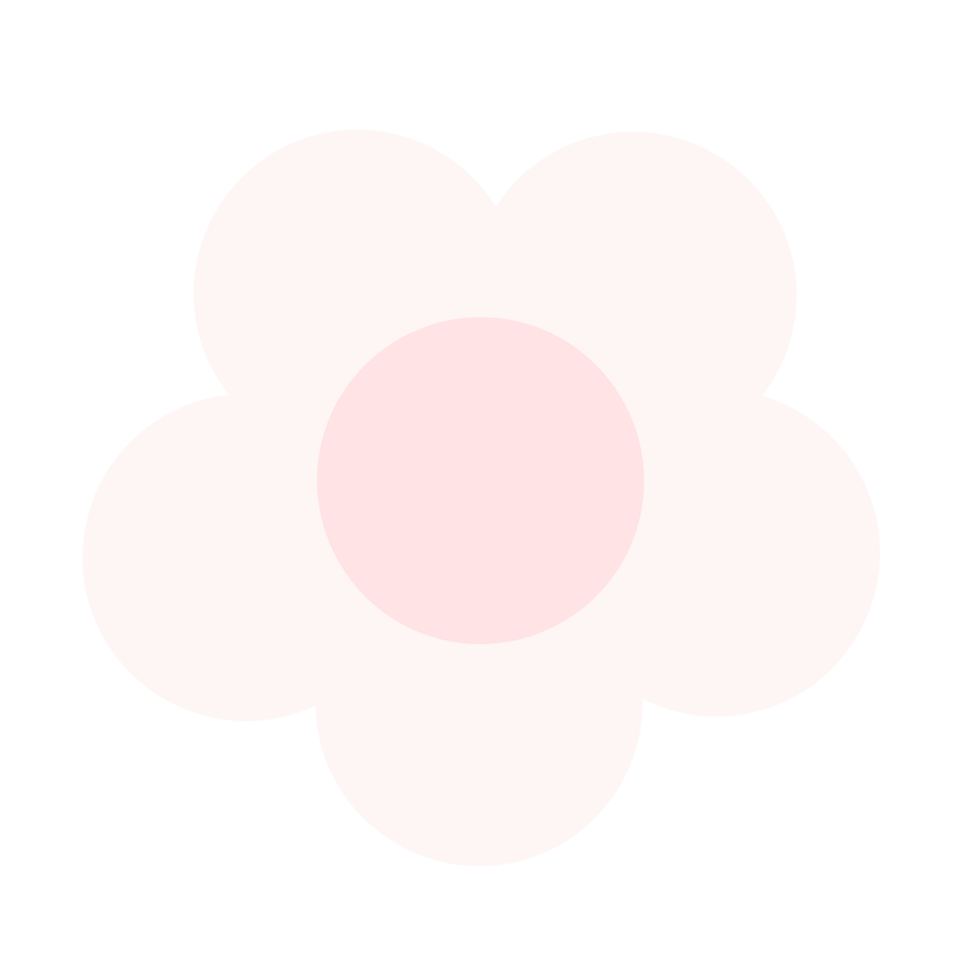 Pink Pastel VI Flower Doodle png