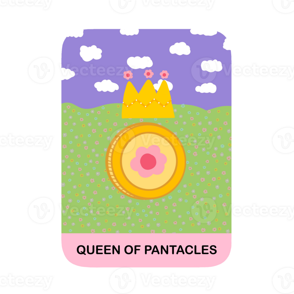 Queen of Pantacles , Tarot cards Pantacles Collection png