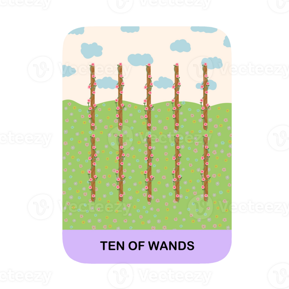 Ten of Wands Tarot png