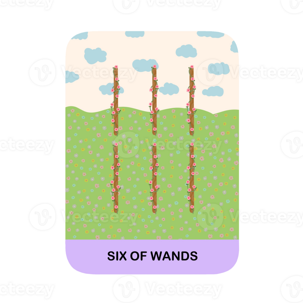 Six of Wands Tarot png