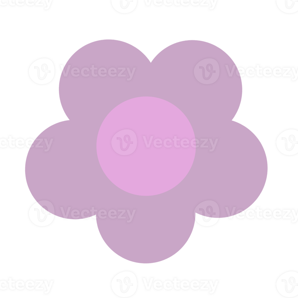 Purple III Pastel Flower Doodle 24507258 PNG