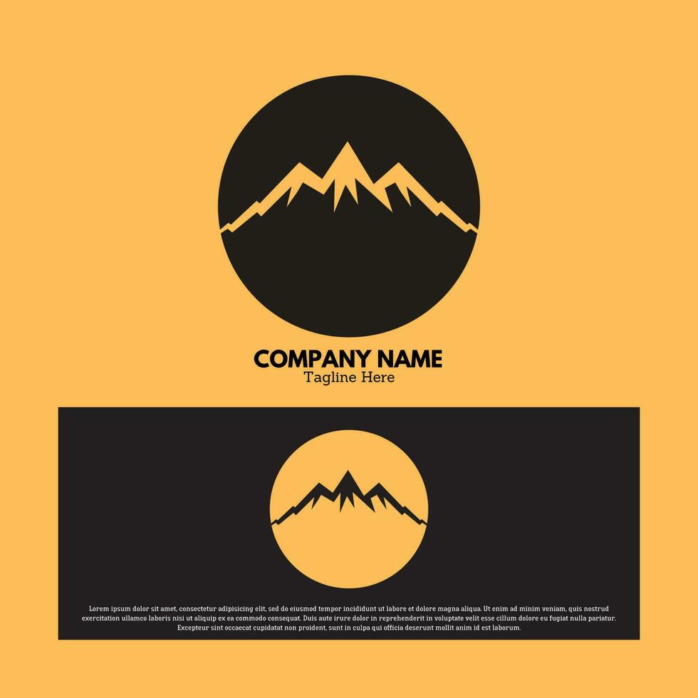 Mountain logo design vector illustration