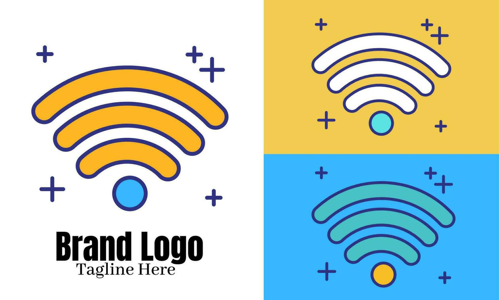 Internet logo vector design illustration, brand identity emblem
