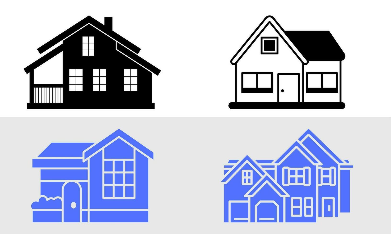 House logo set vector design illustration