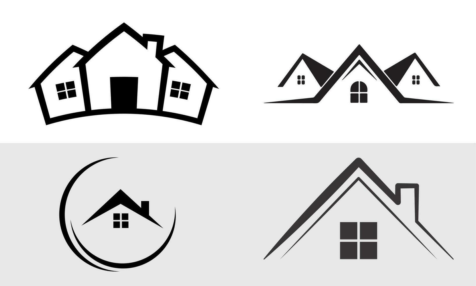 House logo set vector design illustration