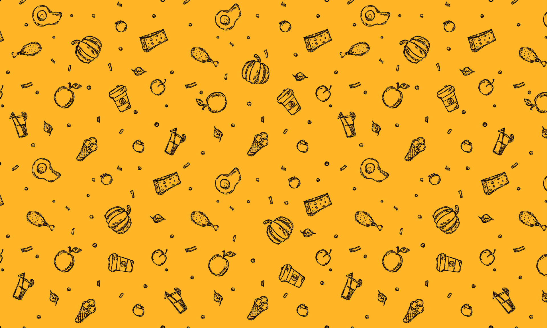 Food pattern minimalist background, vector illustration 24507316 Vector