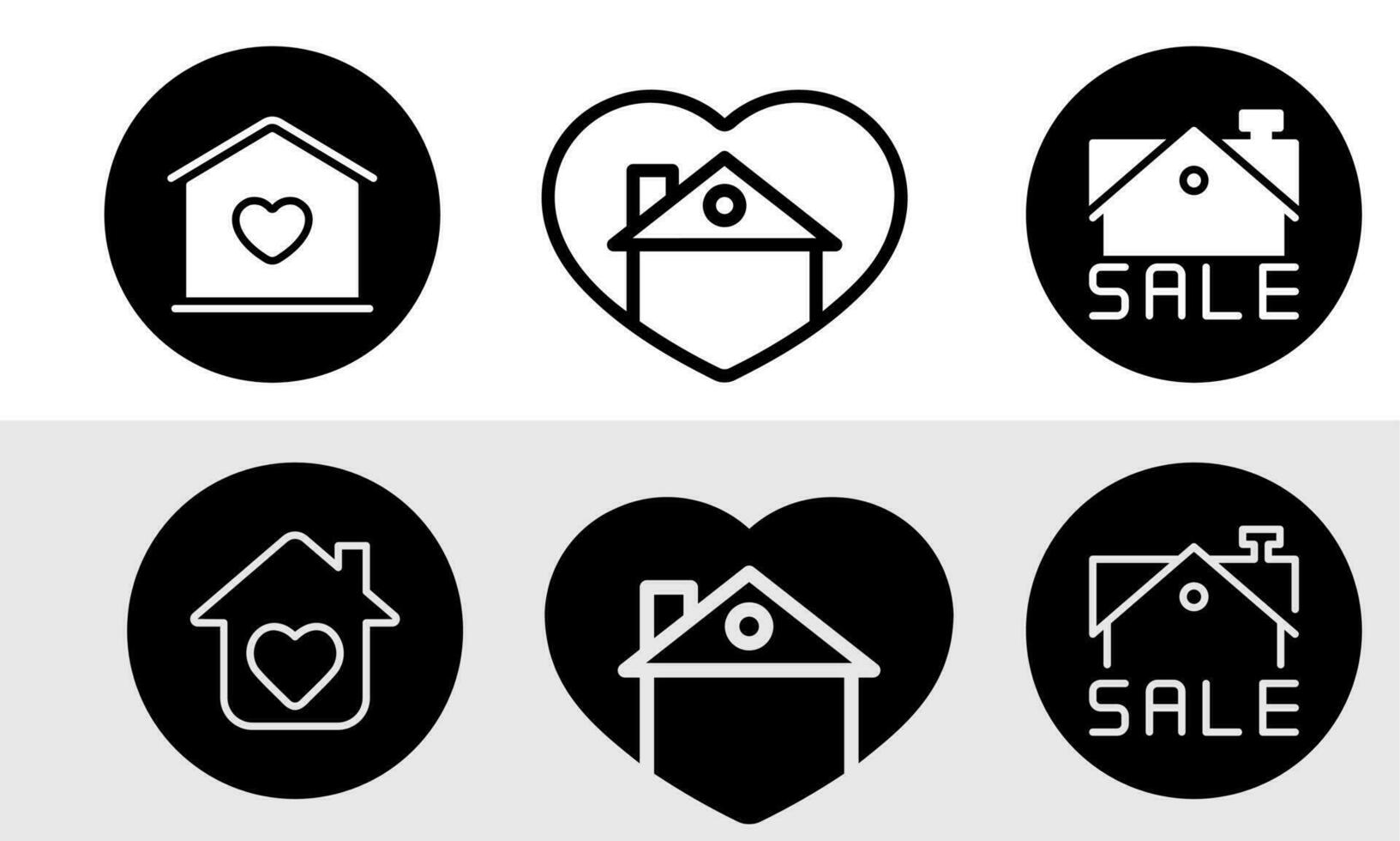 House logo set vector design illustration