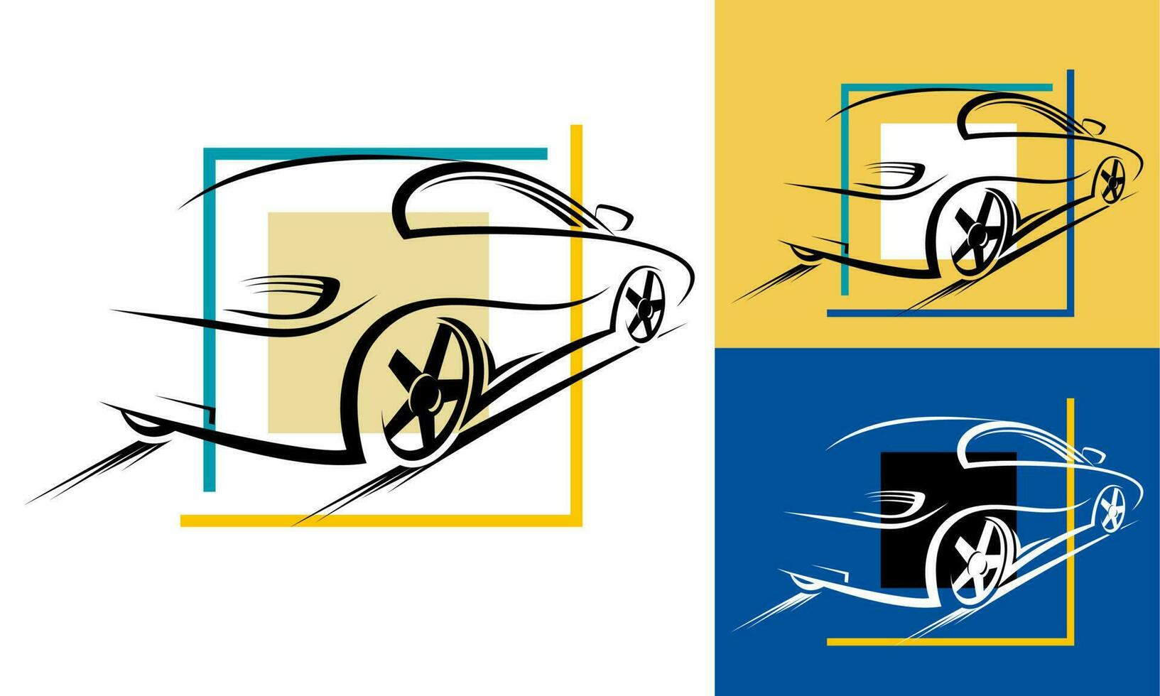 coche logo diseño vector ilustración, marca identidad emblema