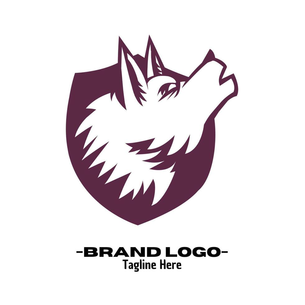 lobo logo vector diseño ilustración, marca identidad emblema