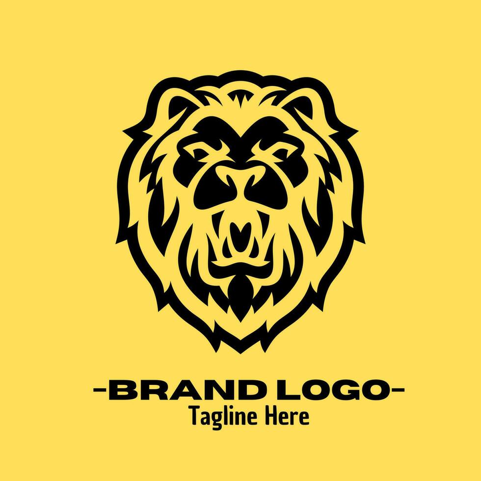 Lion logo design vector illustration, brand identity emblem