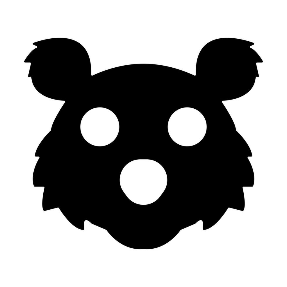 Polar Bear Glyph Icon Design vector