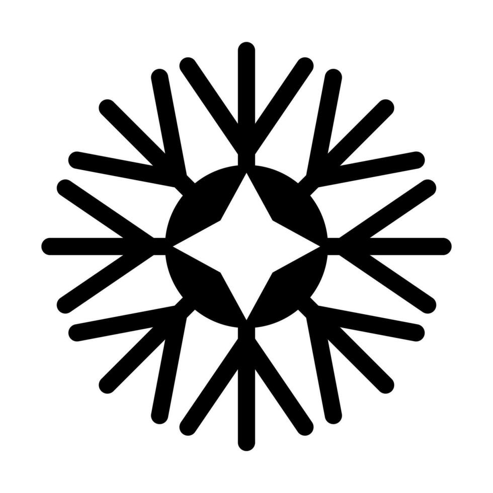 Snowflake Glyph Icon Design vector