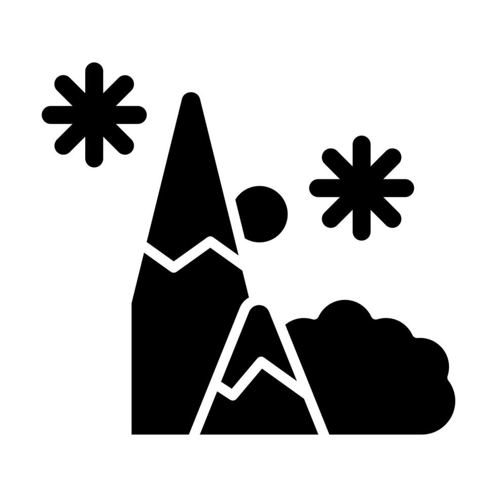 Avalanche Glyph Icon Design vector