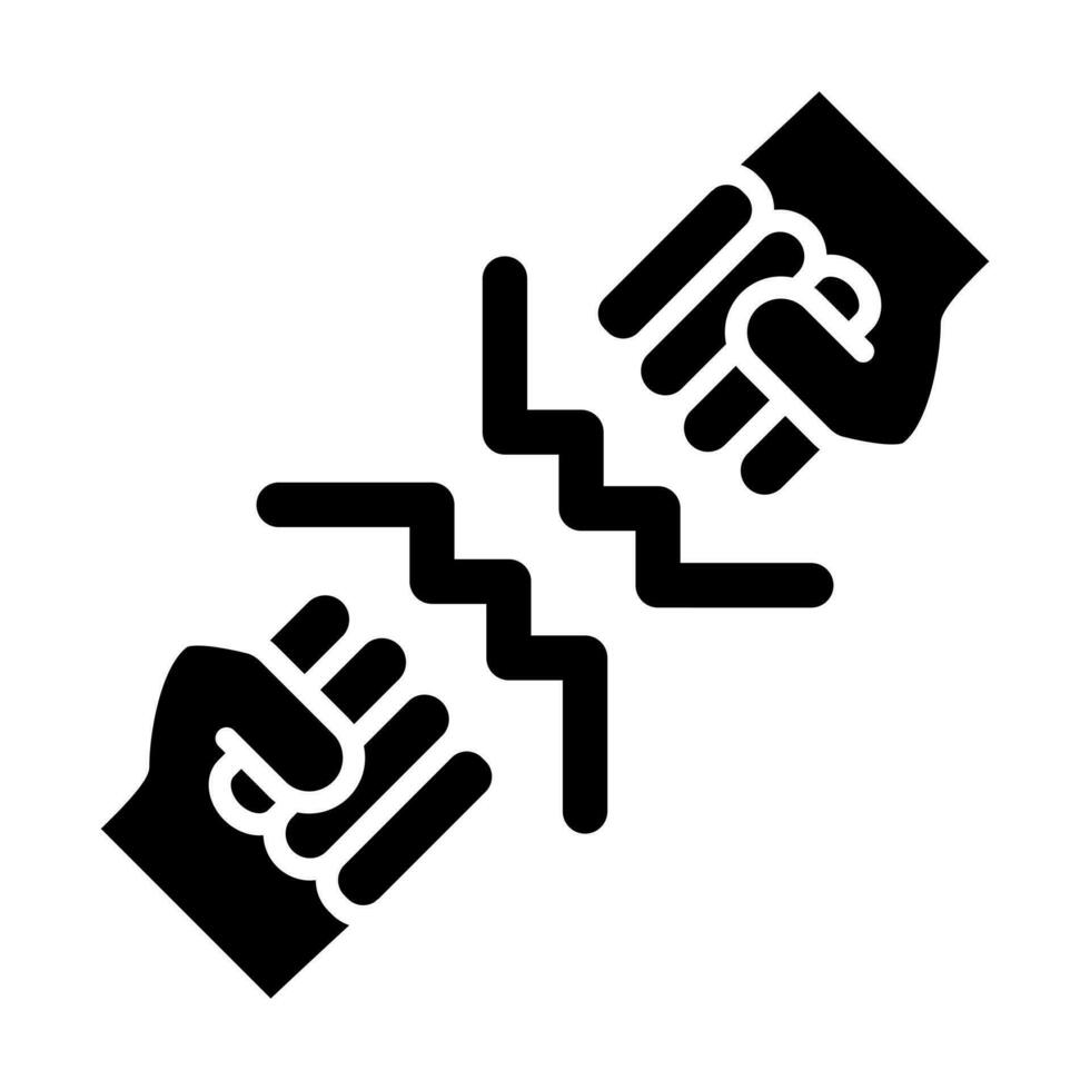 Fighting Glyph Icon Design vector
