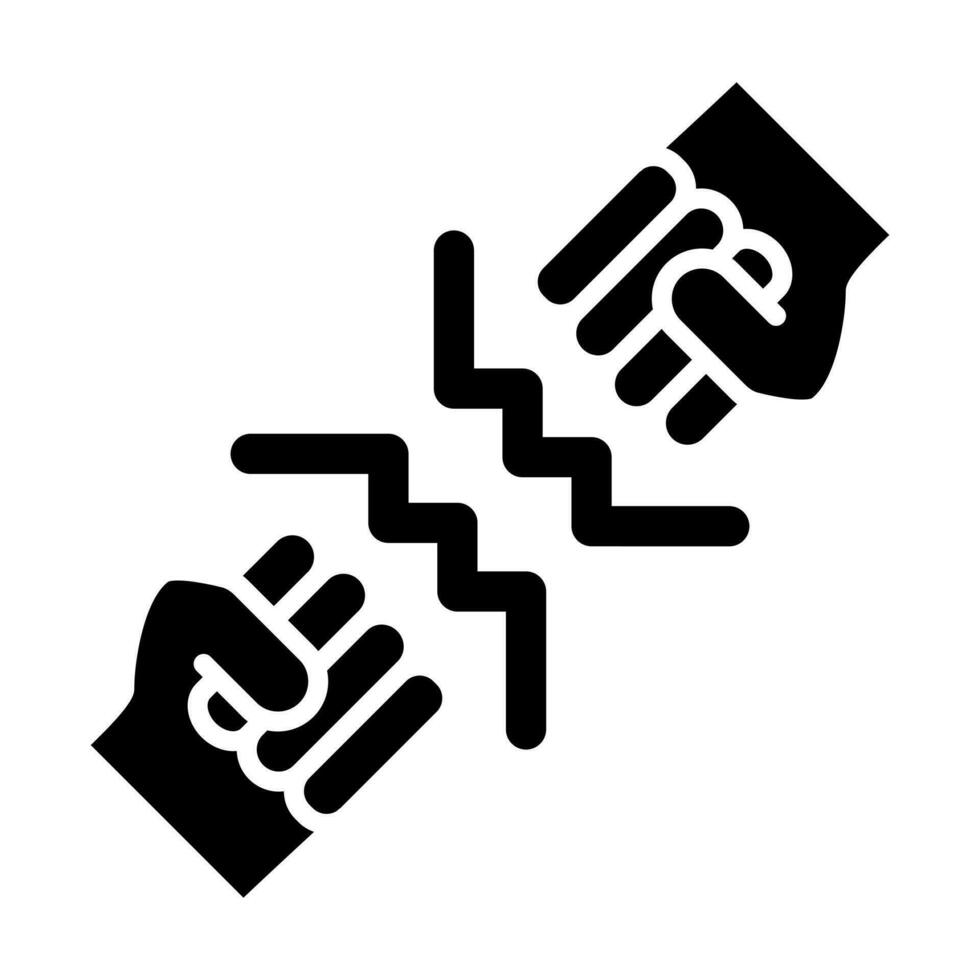 Fighting Glyph Icon Design vector