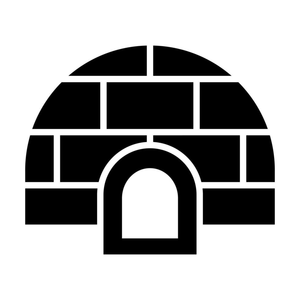 Igloo Glyph Icon Design vector