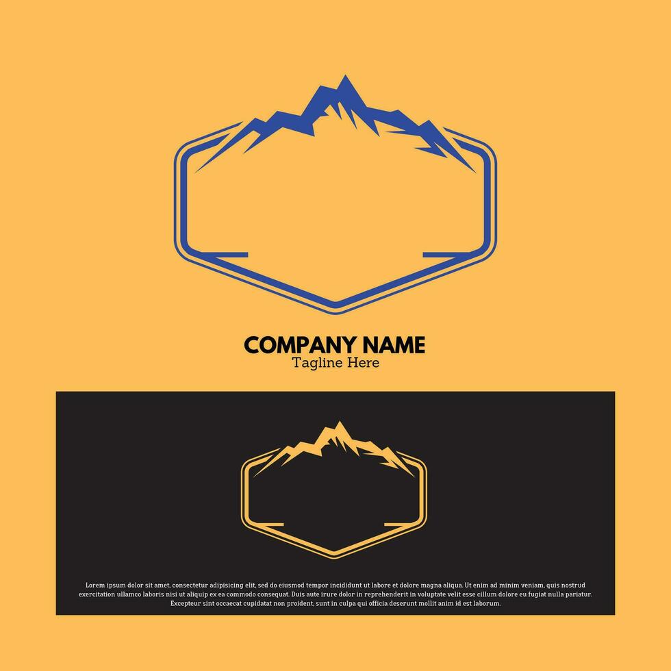Mountain logo design vector illustration