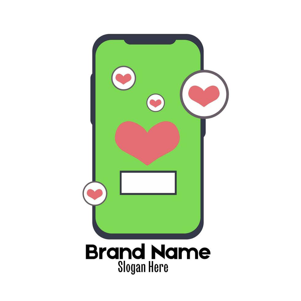 Handphone logo vector design illustration, brand identity emblem