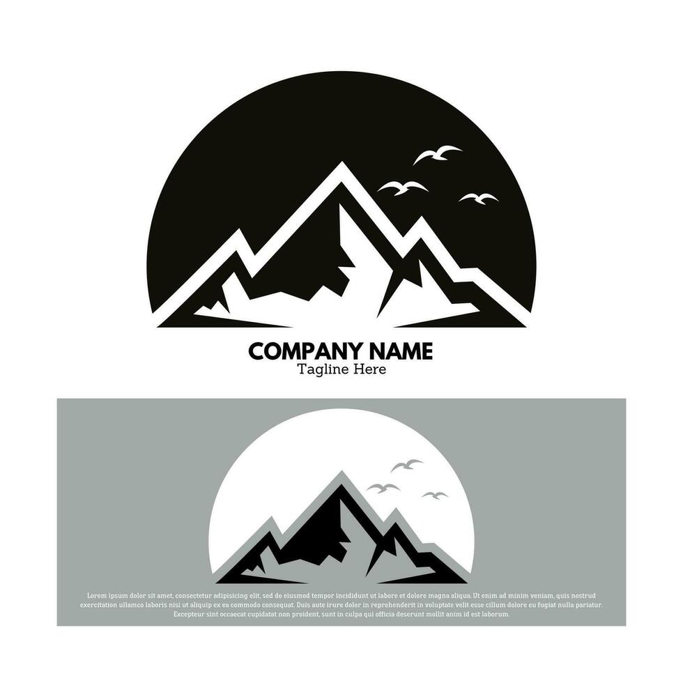 Mountain logo design vector illustration