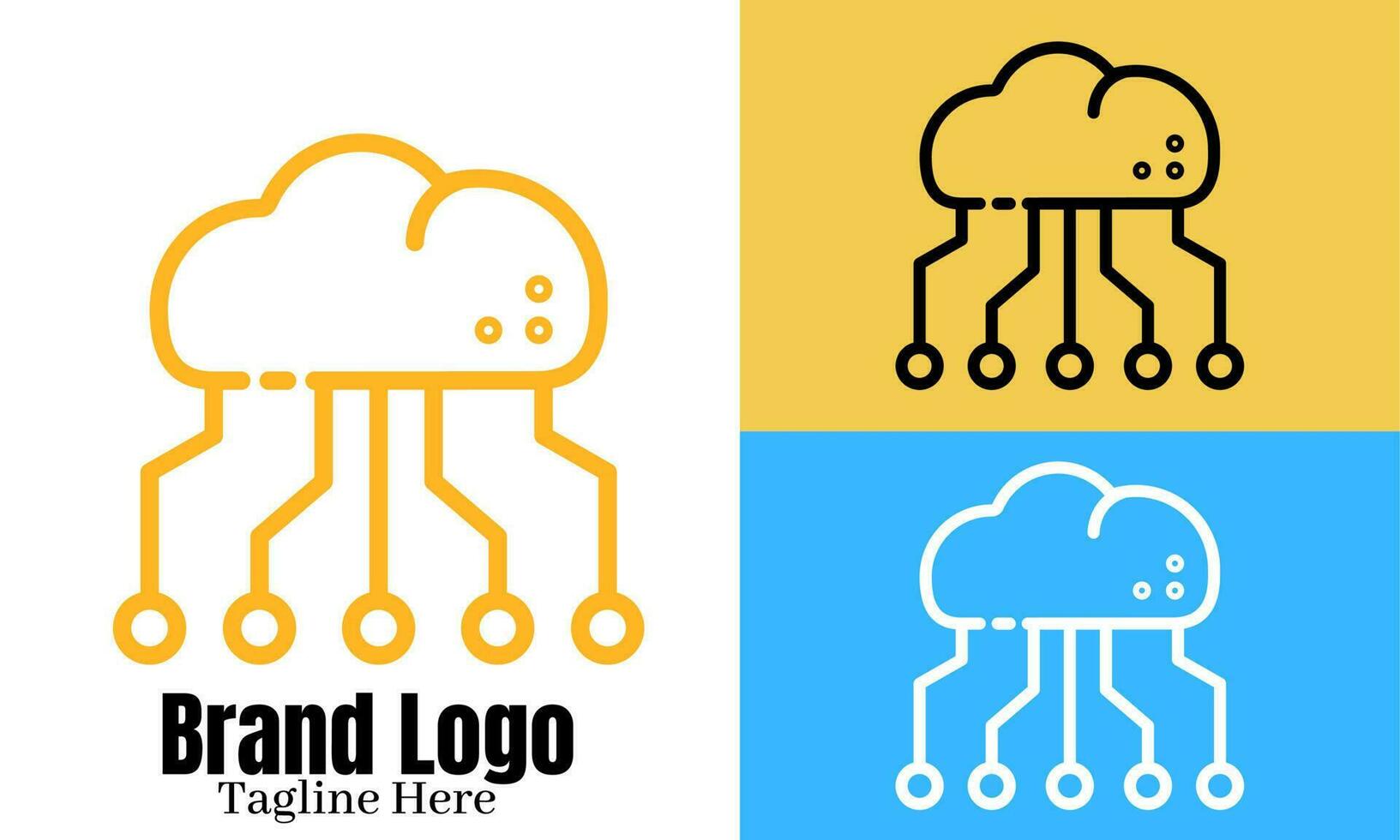 Internet logo vector diseño ilustración, marca identidad emblema