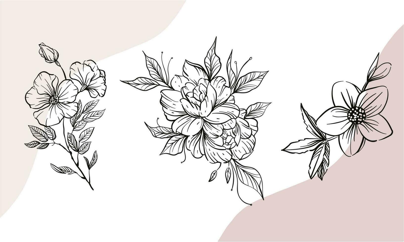 Floral background minimalist concept, abstract background vector illustration