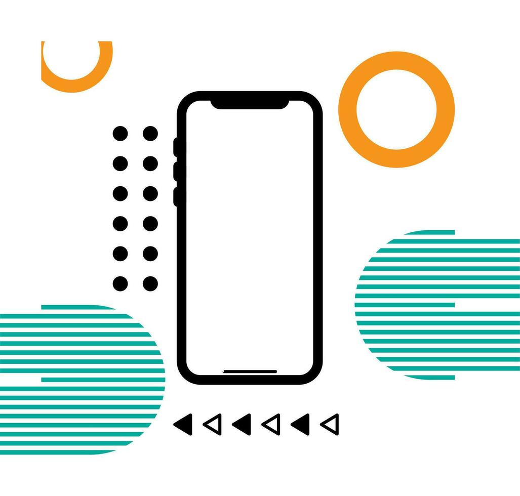 Handphone logo vector design illustration, brand identity emblem