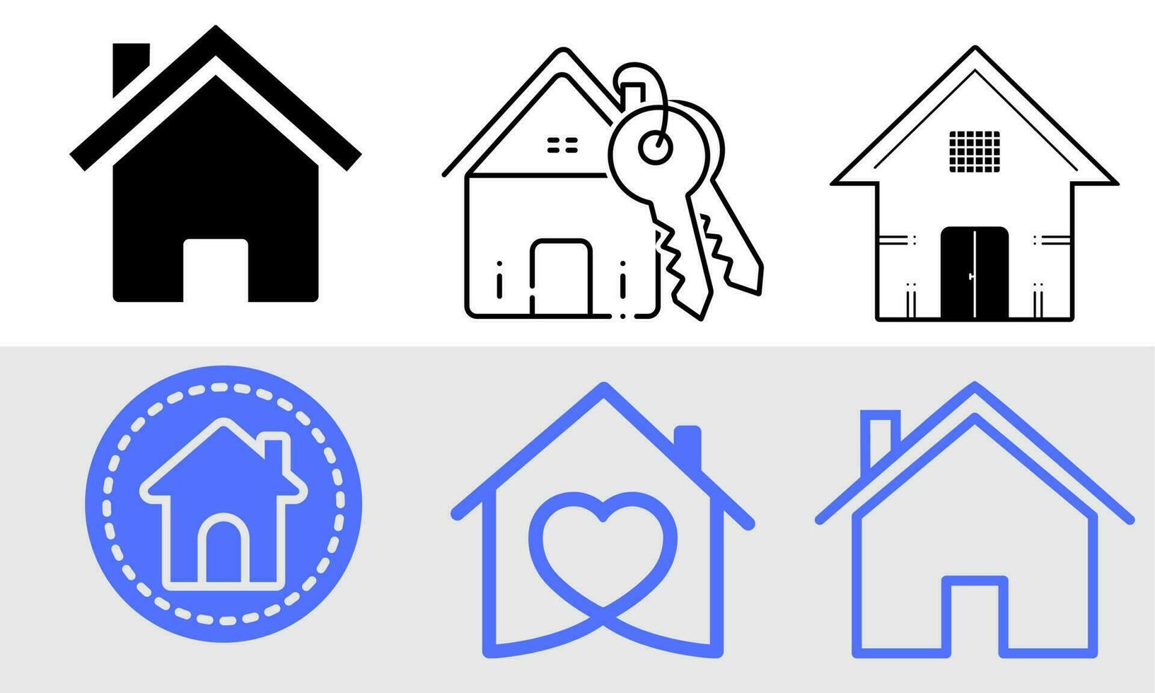 House logo set vector design illustration