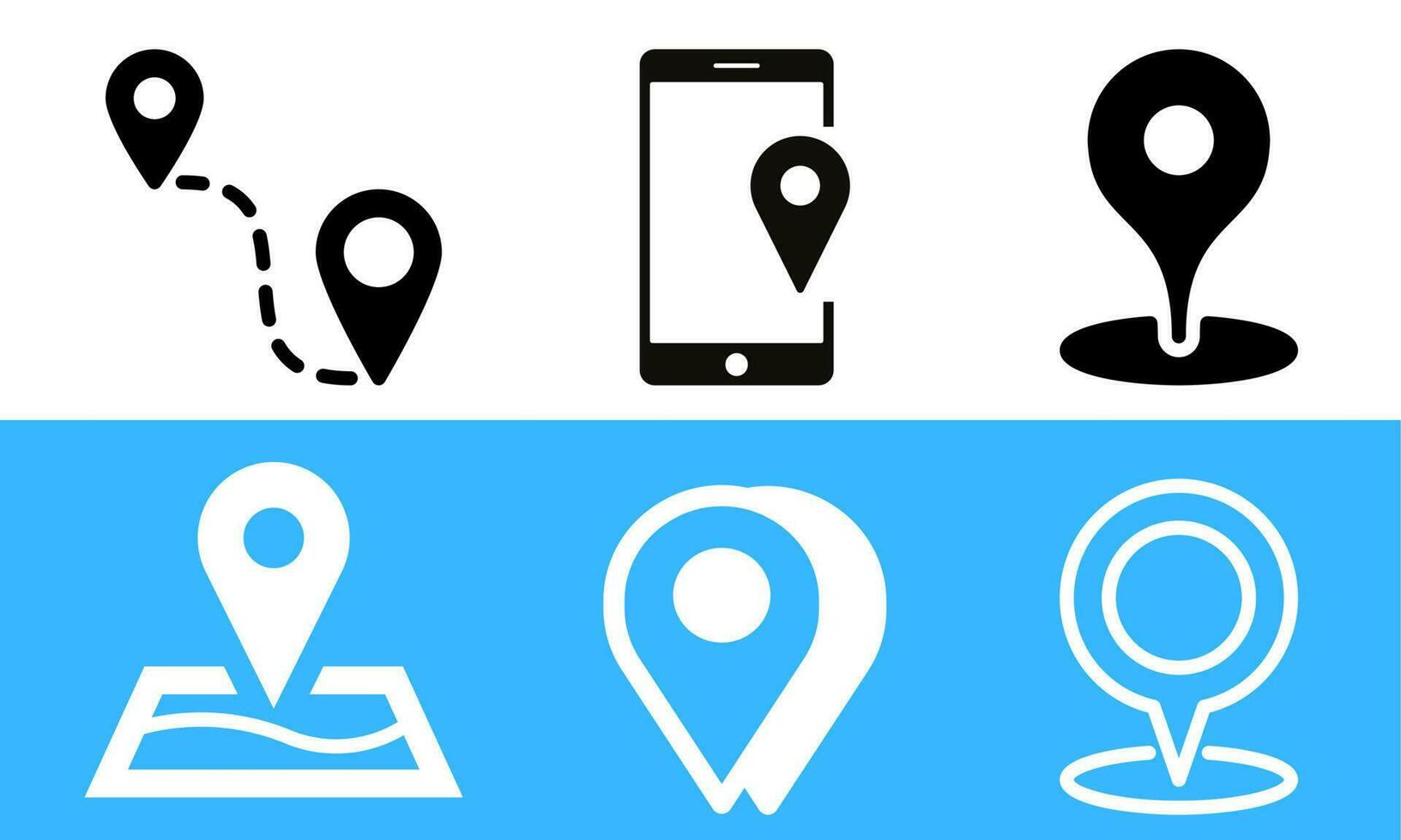 Pin point set icon design vector illustration, map location pin point set bundle