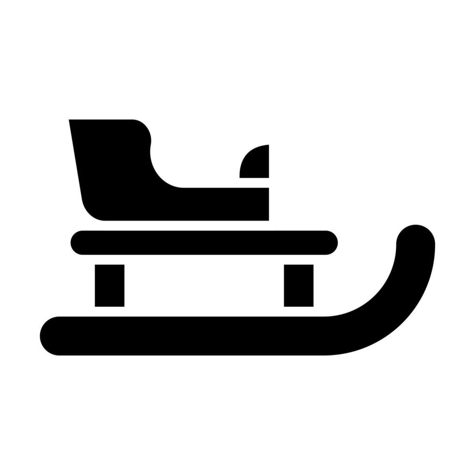Sled Glyph Icon Design vector