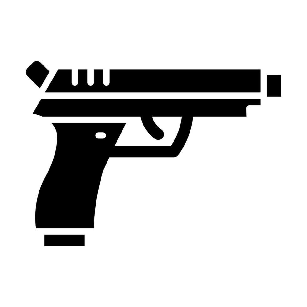 pistola glifo icono diseño vector