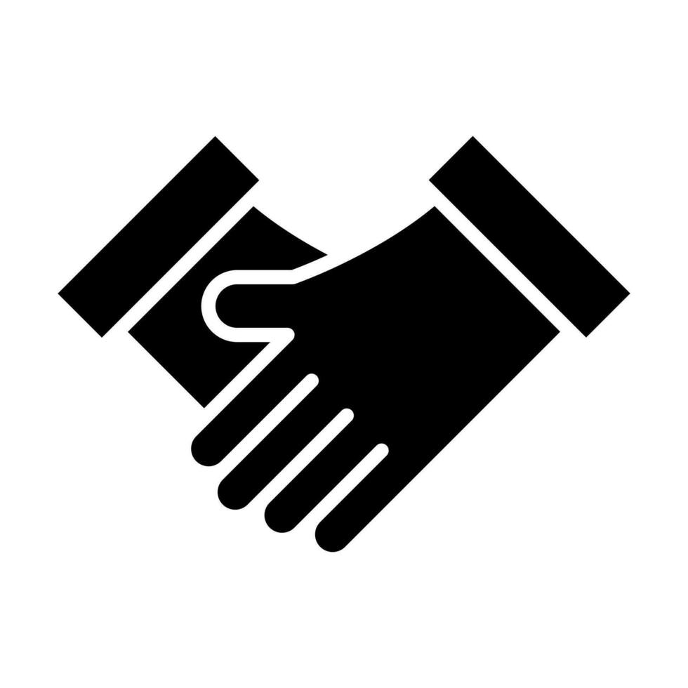 Handshake Glyph Icon Design vector
