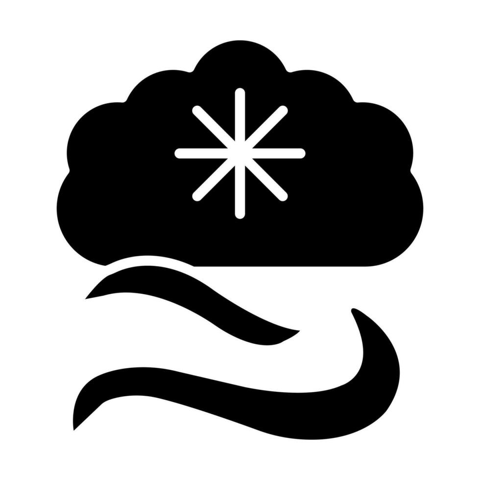 Blizzard Glyph Icon Design vector