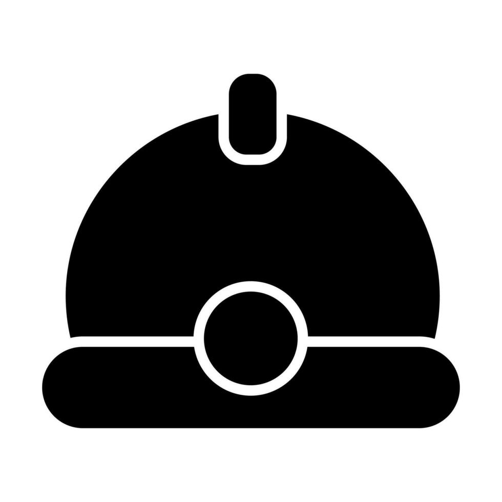 Construction Helmet Glyph Icon Design vector
