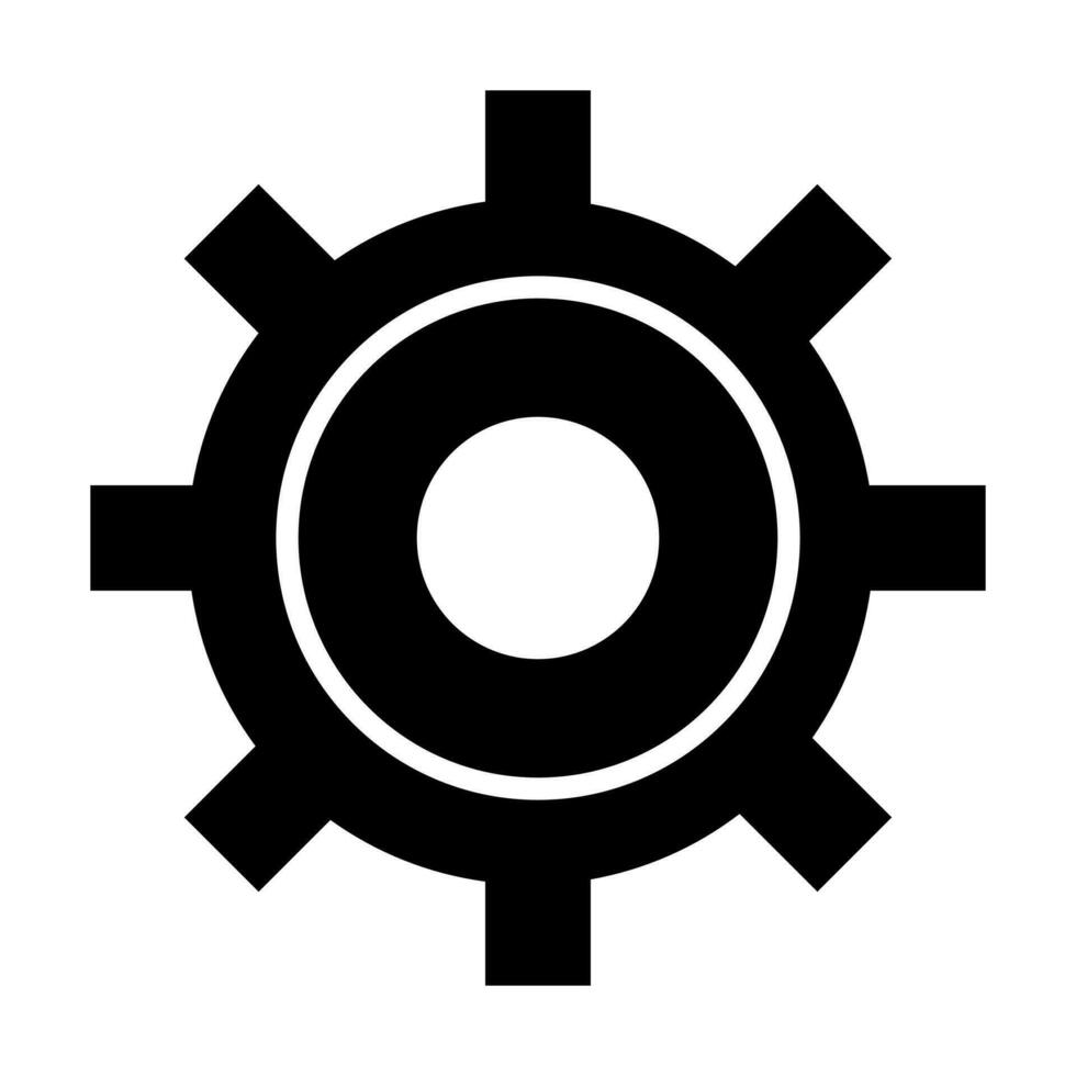 Gear Wheel Drawing Glyph Icon Design vector