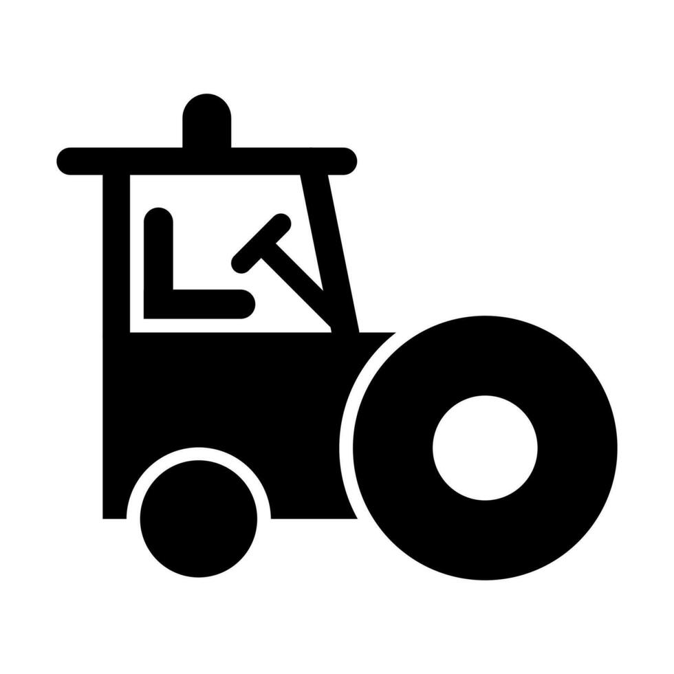 Road Roller Glyph Icon Design vector