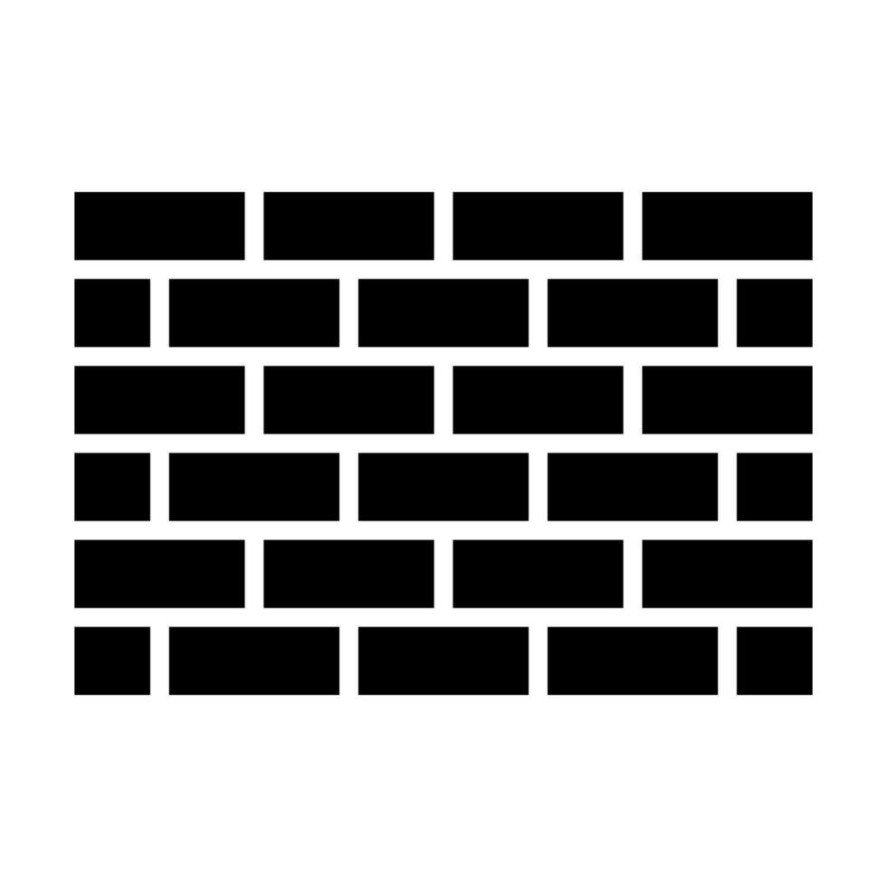 Brickwall Glyph Icon Design vector