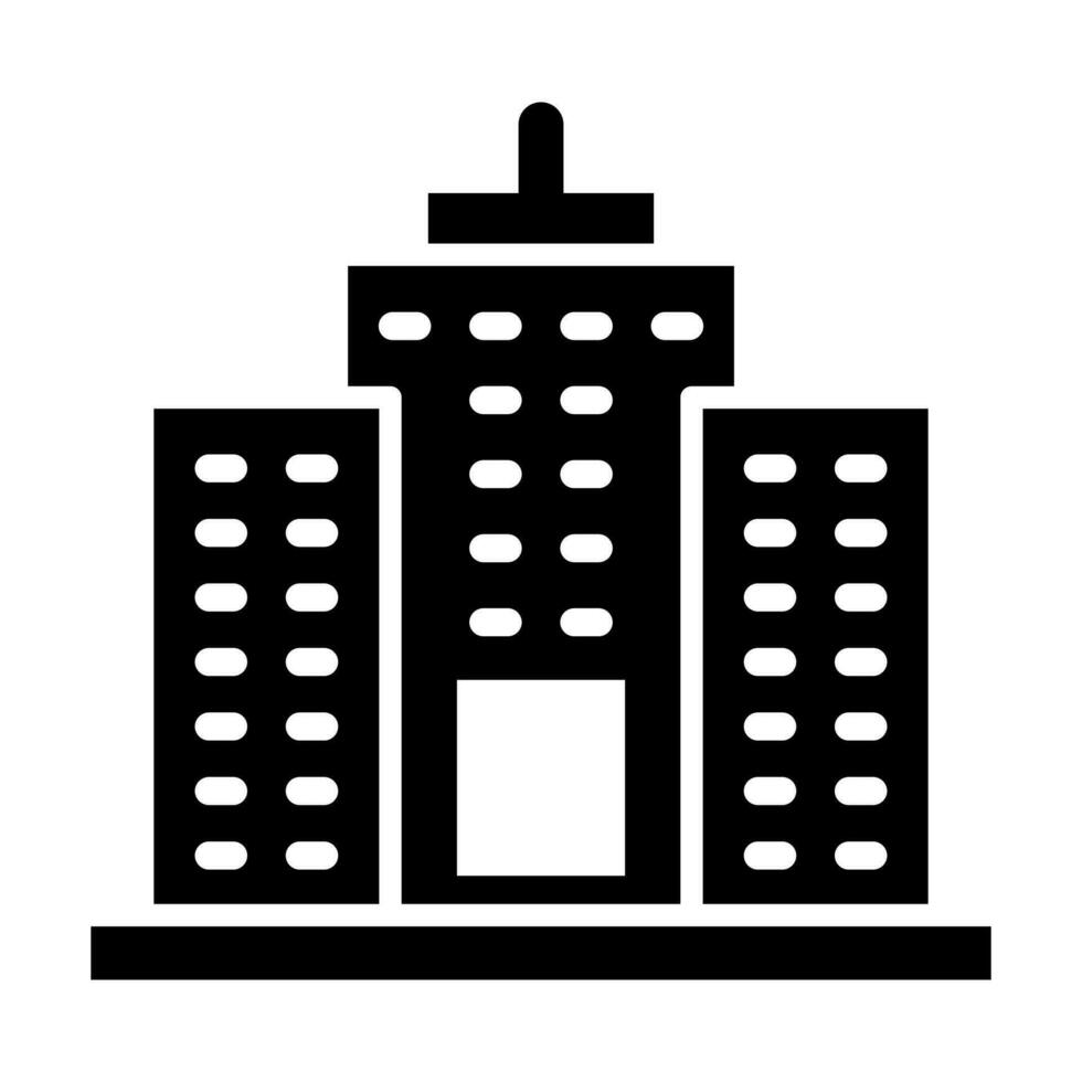 Skyscrapers Glyph Icon Design vector