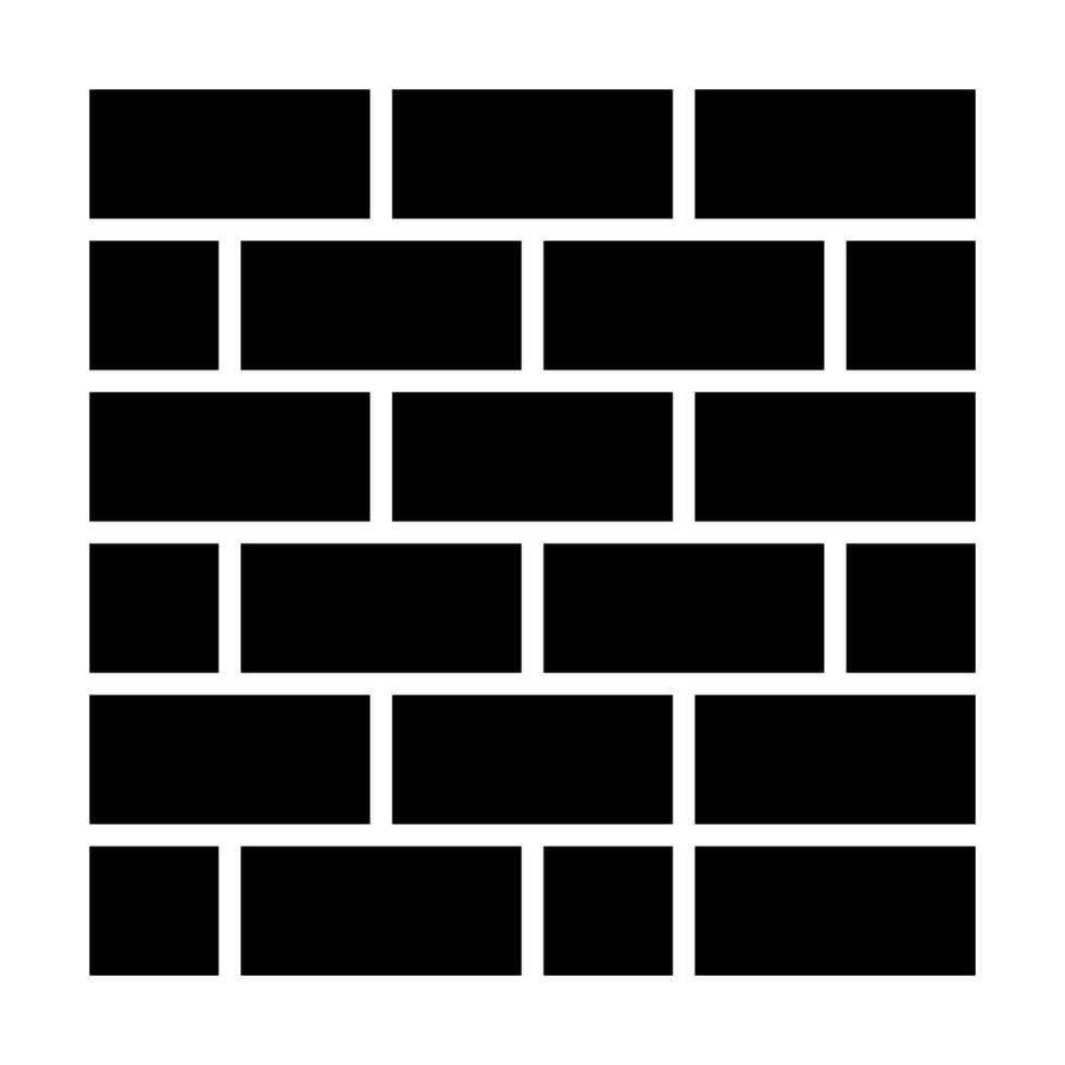 Brick Glyph Icon Design vector