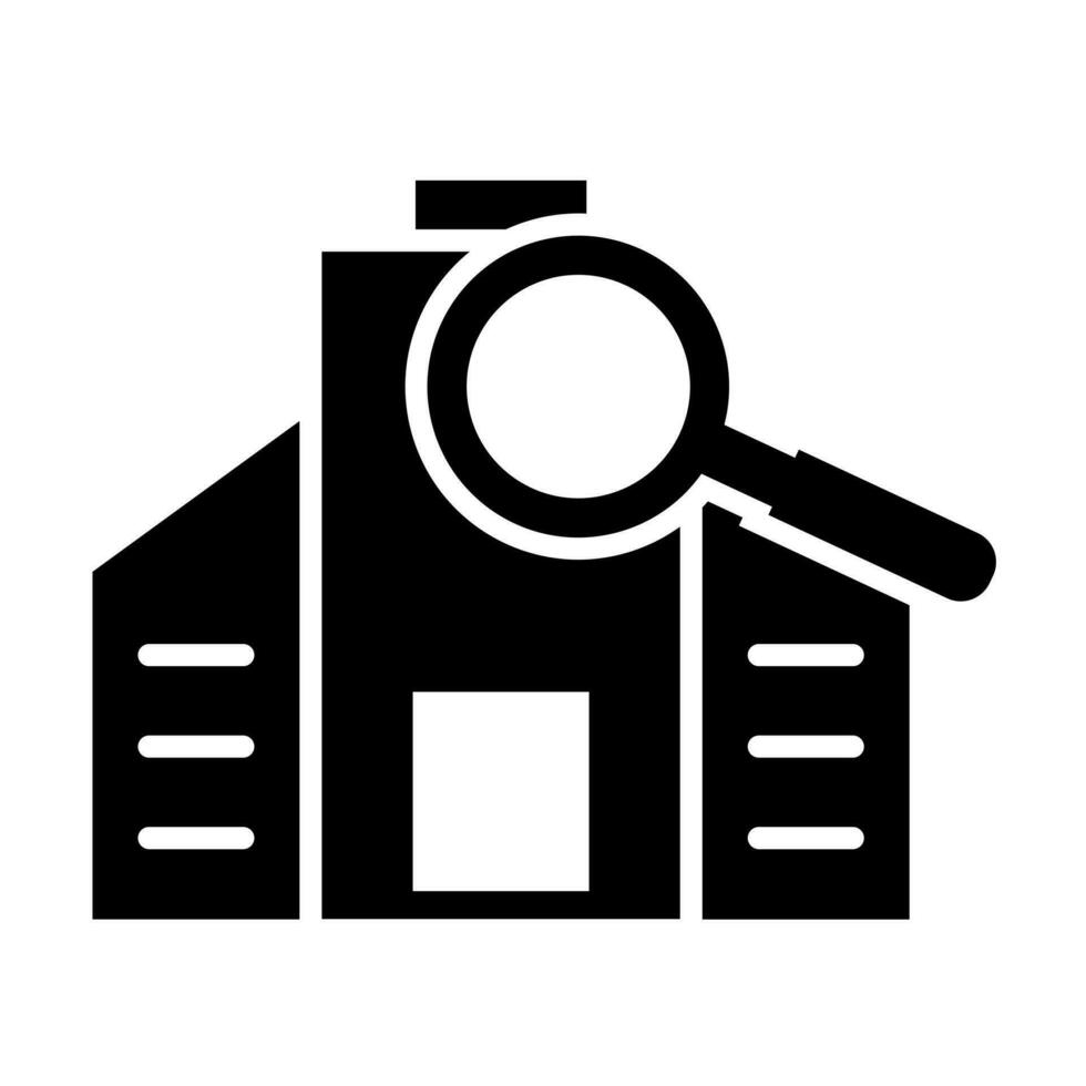Search Apartment Glyph Icon Design vector