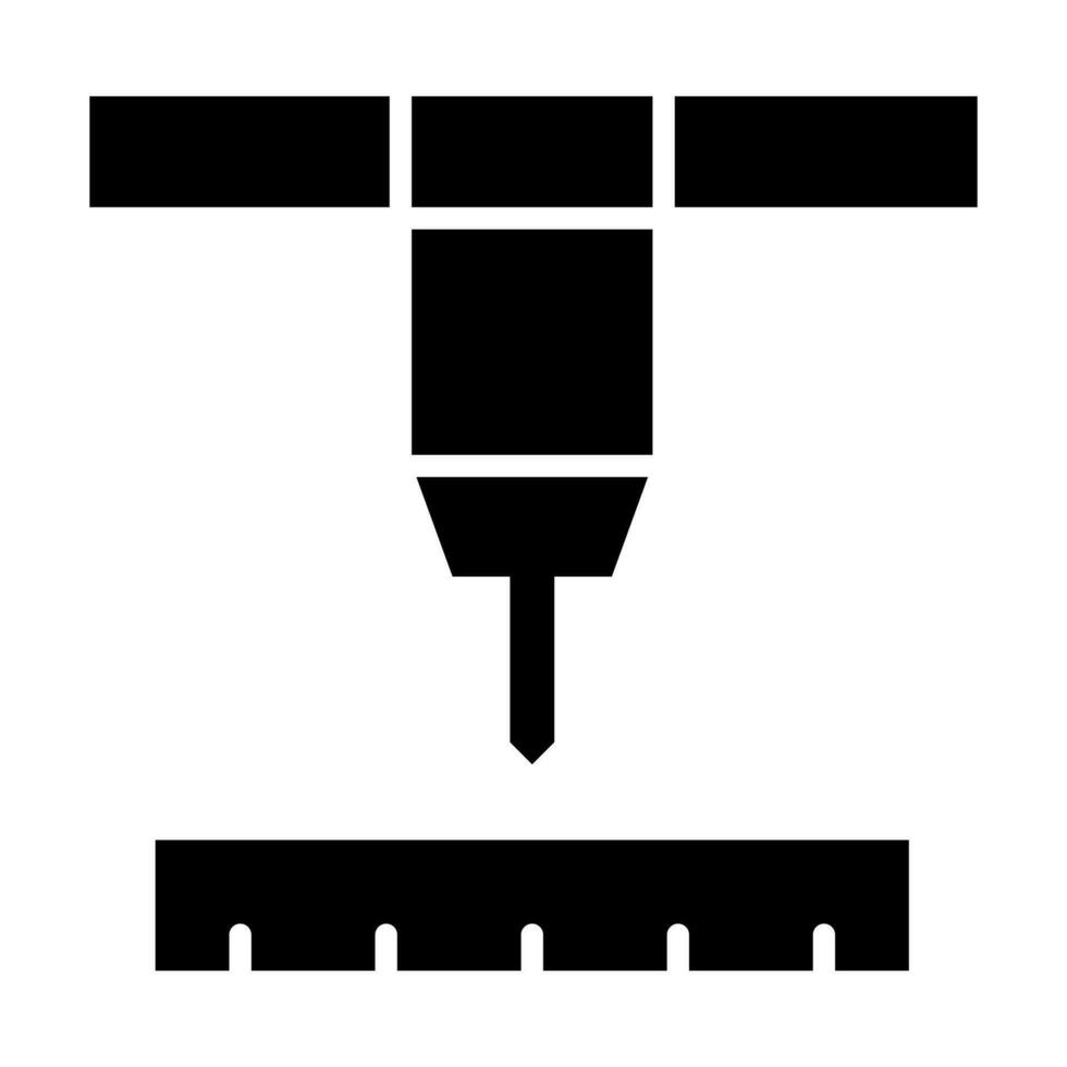 Plasma Cutter Glyph Icon Design vector