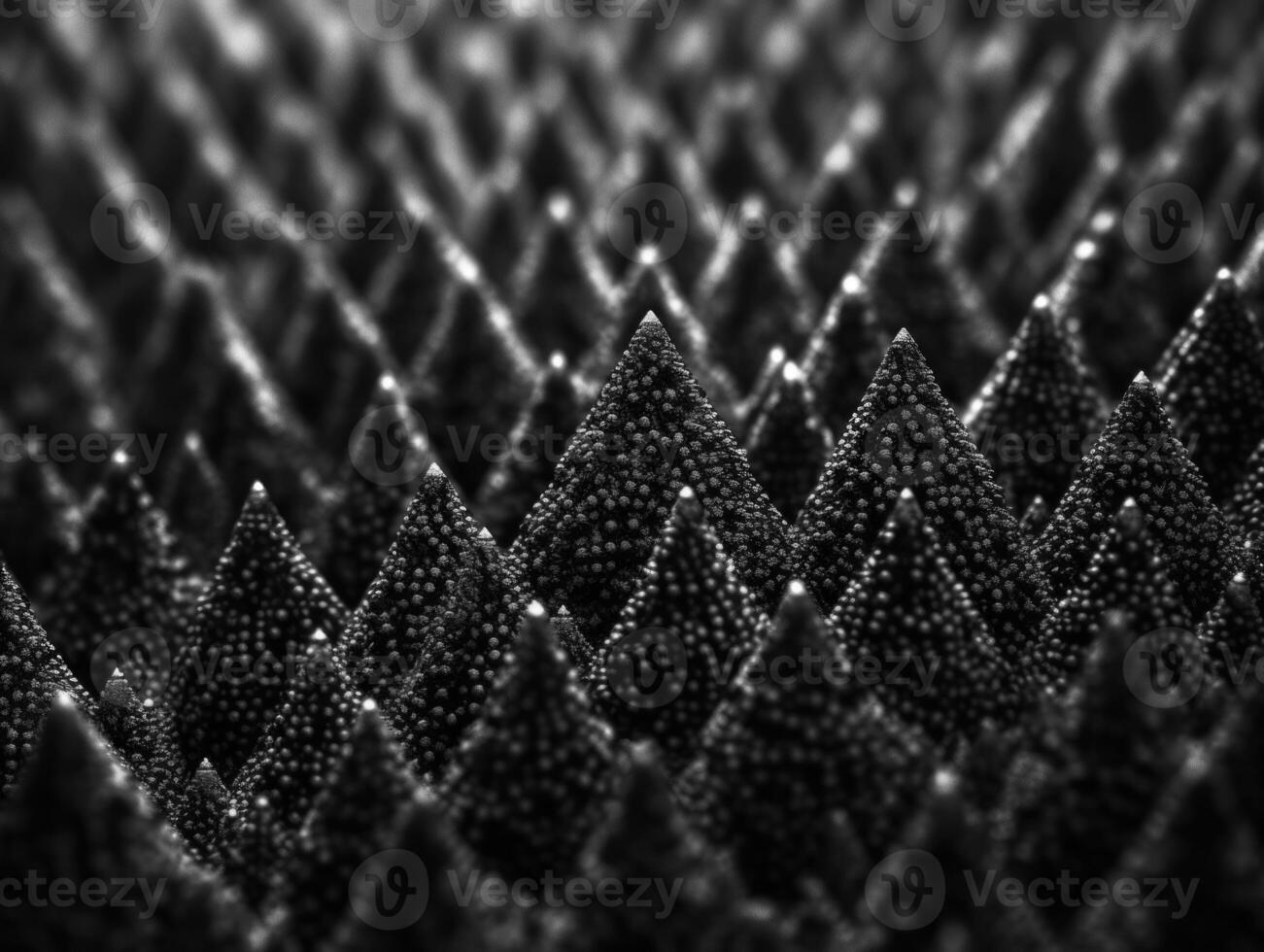 Futuristic abstract pyramid geometric dark black background created with technology photo