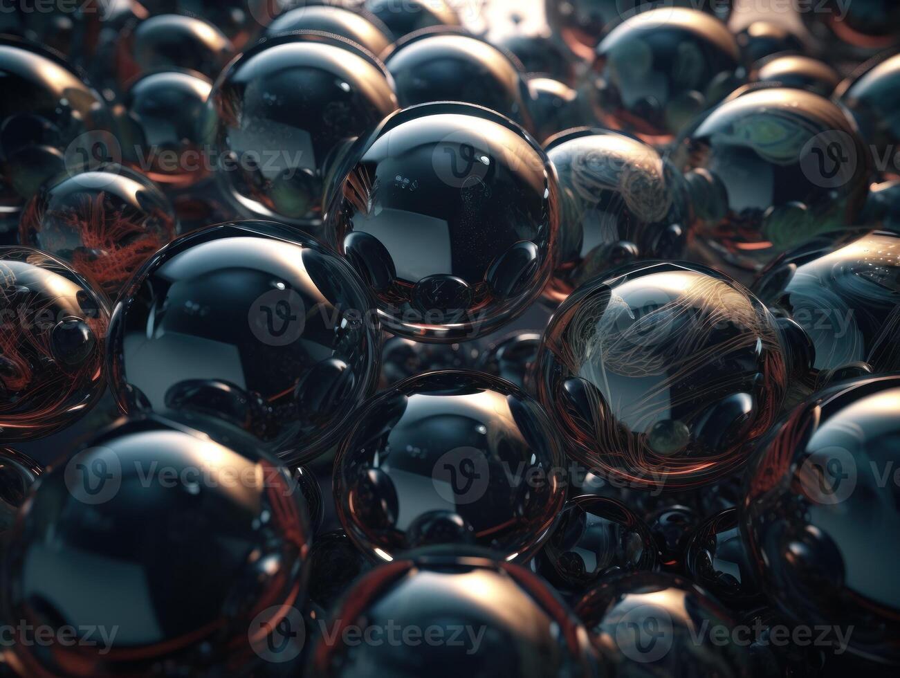 Futuristic abstract spheres geometric background created with technology. photo