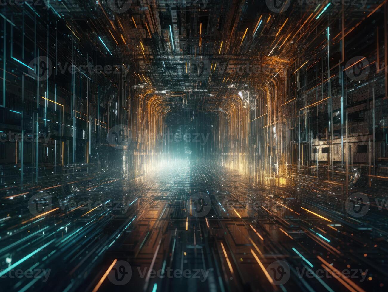 Big data visuliastion cyberspace created with technology photo